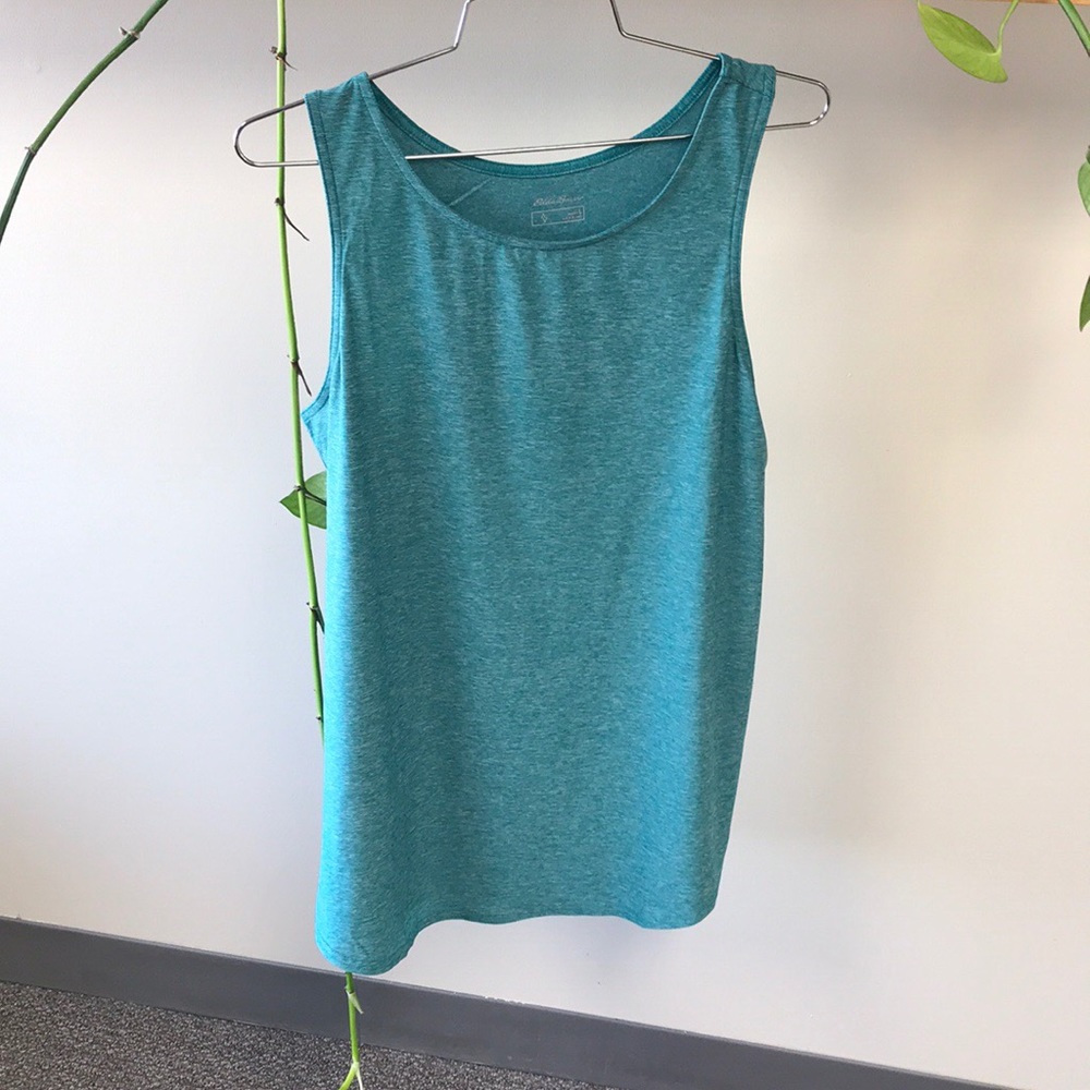 EDDIE BAUER Teal Fitness Tank Large NWT